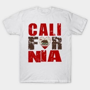 CALI-FOR-NIA and Heart T-Shirt